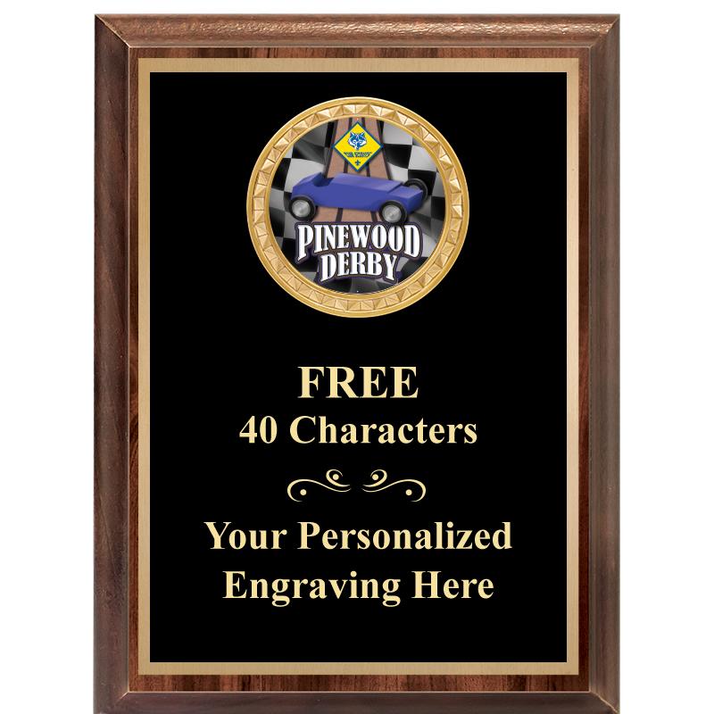 6X8 WOOD EXECUTIVE INSERT PLAQ