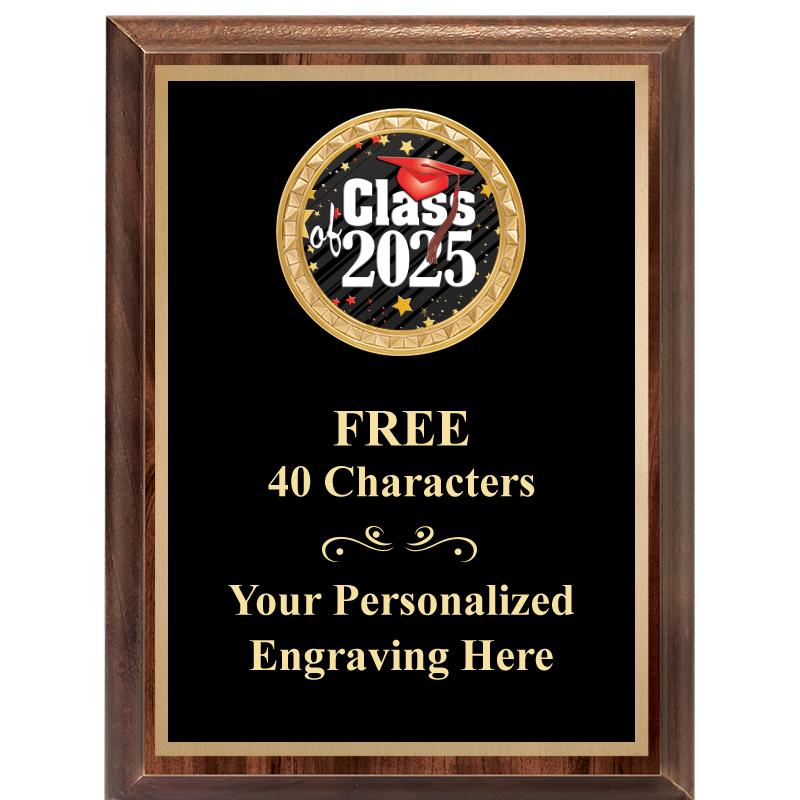 6X8 WOOD EXECUTIVE INSERT PLAQ