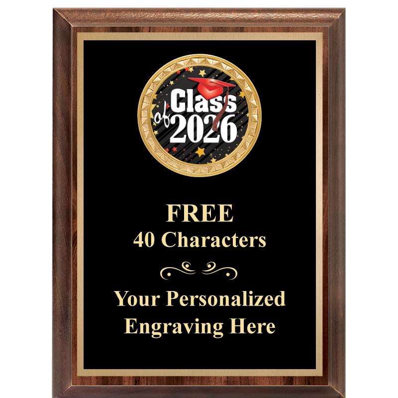 6X8 WOOD EXECUTIVE INSERT PLAQ