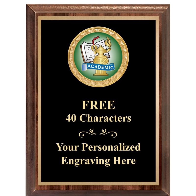 6X8 WOOD EXECUTIVE INSERT PLAQ