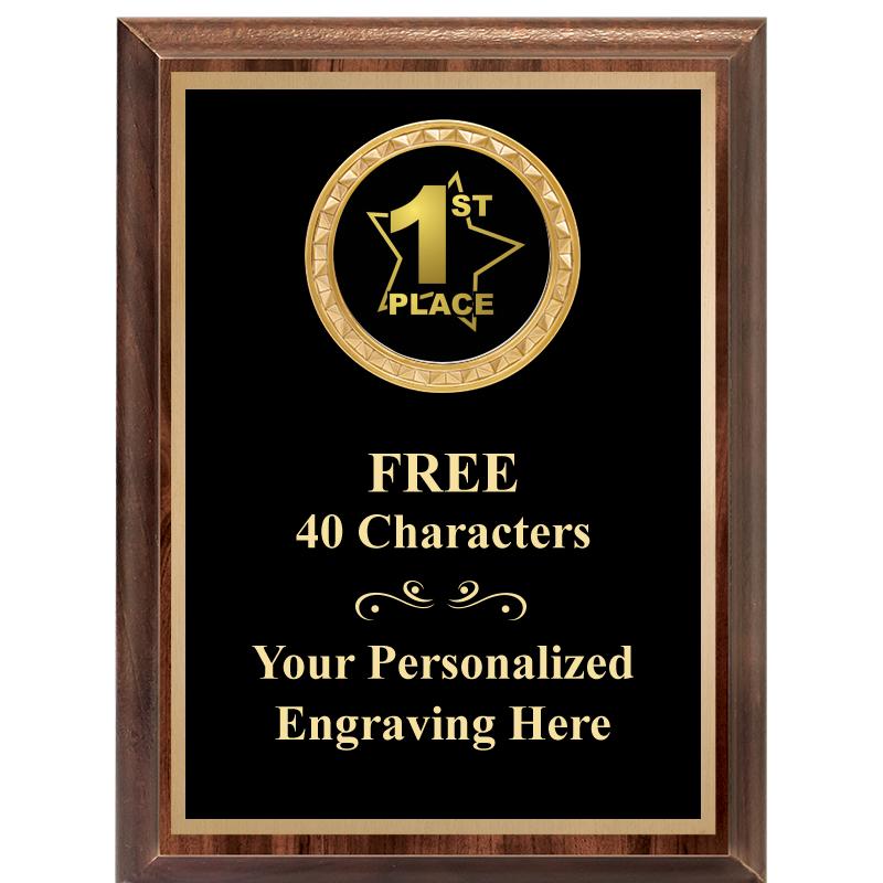 6X8 WOOD EXECUTIVE INSERT PLAQ