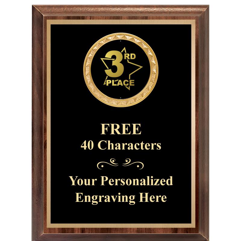 6X8 WOOD EXECUTIVE INSERT PLAQ