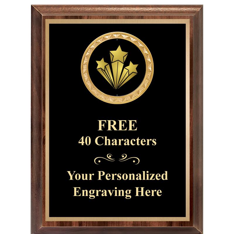 6X8 WOOD EXECUTIVE INSERT PLAQ