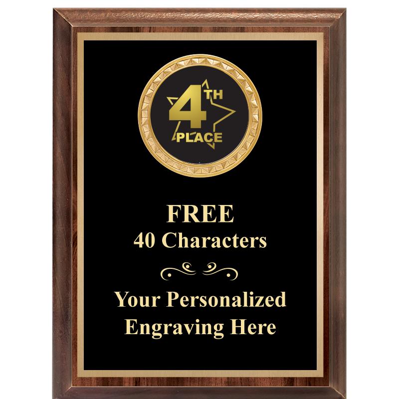 6X8 WOOD EXECUTIVE INSERT PLAQ