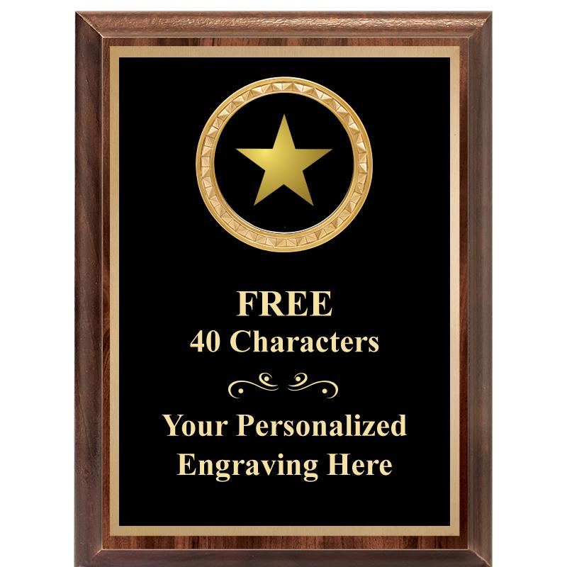 6X8 WOOD EXECUTIVE INSERT PLAQ