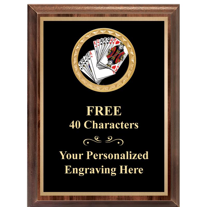 6X8 WOOD EXECUTIVE INSERT PLAQ