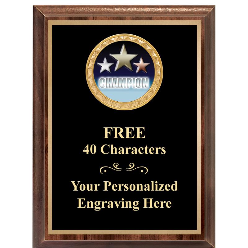 6X8 WOOD EXECUTIVE INSERT PLAQ