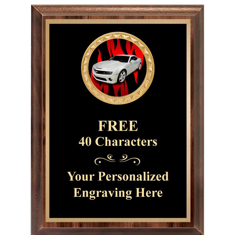 6X8 WOOD EXECUTIVE INSERT PLAQ