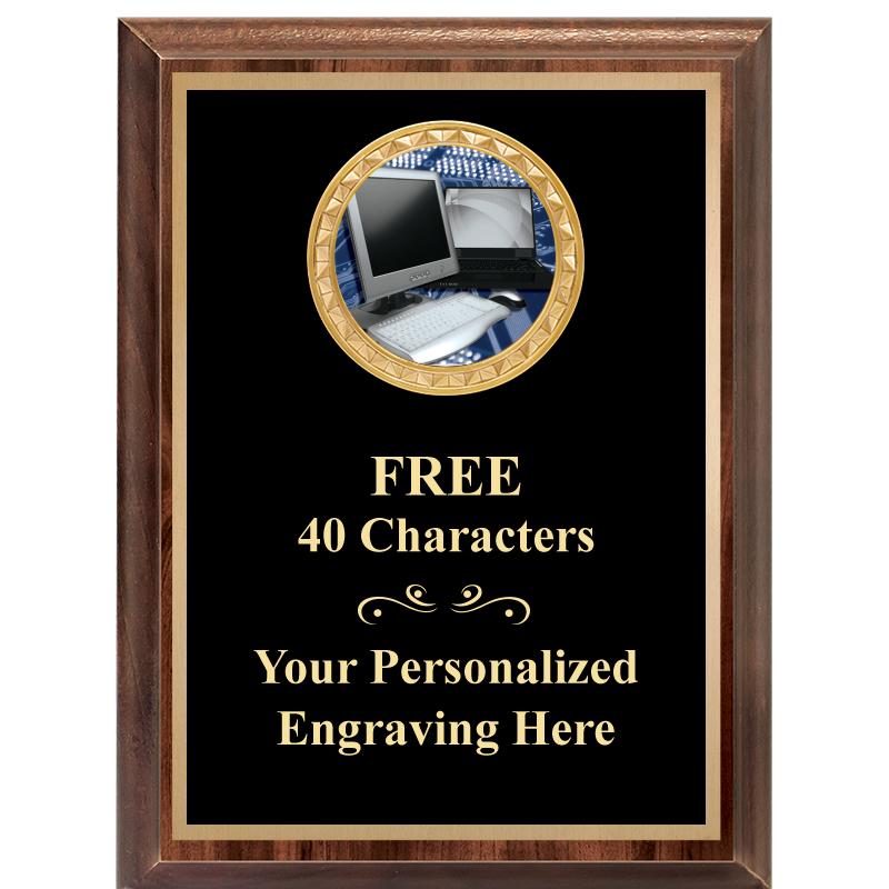 6X8 WOOD EXECUTIVE INSERT PLAQ