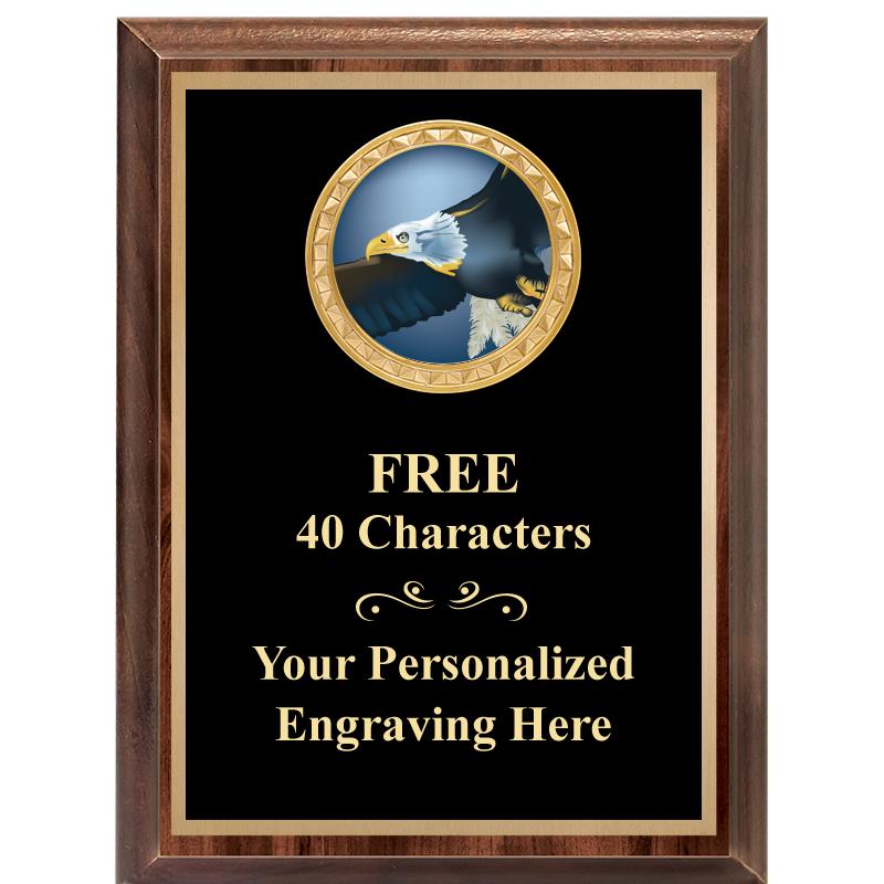 6X8 WOOD EXECUTIVE INSERT PLAQ