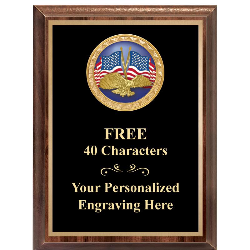 6X8 WOOD EXECUTIVE INSERT PLAQ