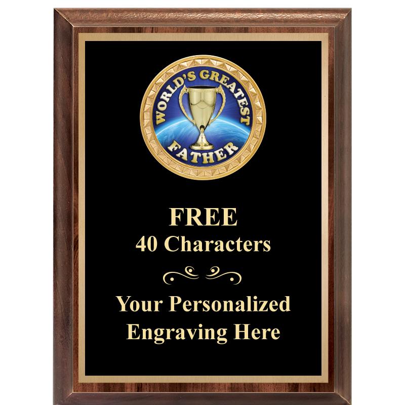 6X8 WOOD EXECUTIVE INSERT PLAQ