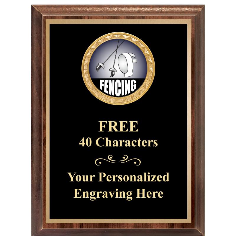 6X8 WOOD EXECUTIVE INSERT PLAQ