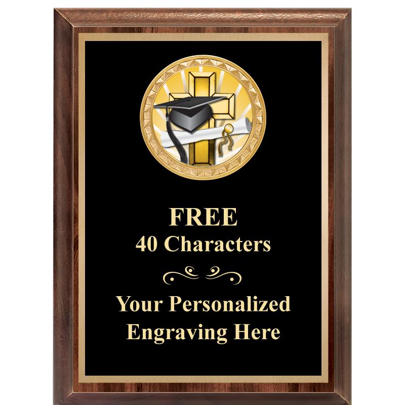 6X8 WOOD EXECUTIVE INSERT PLAQ