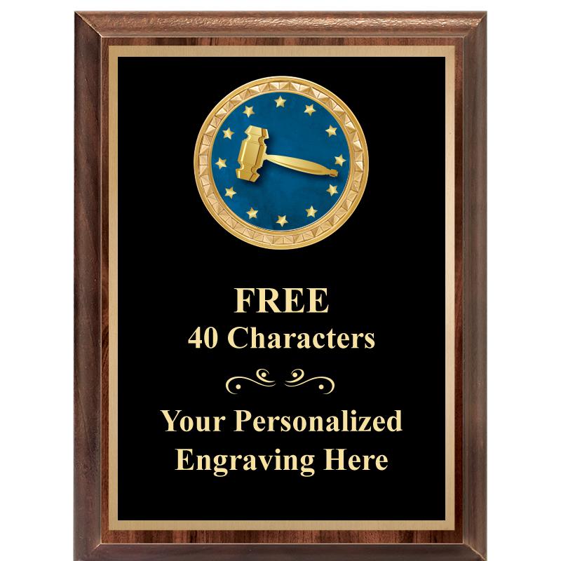 6X8 WOOD EXECUTIVE INSERT PLAQ