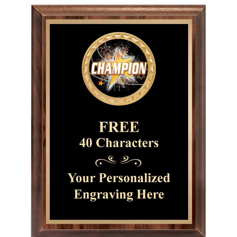 6X8 WOOD EXECUTIVE INSERT PLAQ