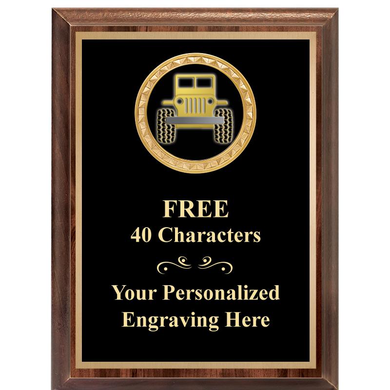 6X8 WOOD EXECUTIVE INSERT PLAQ