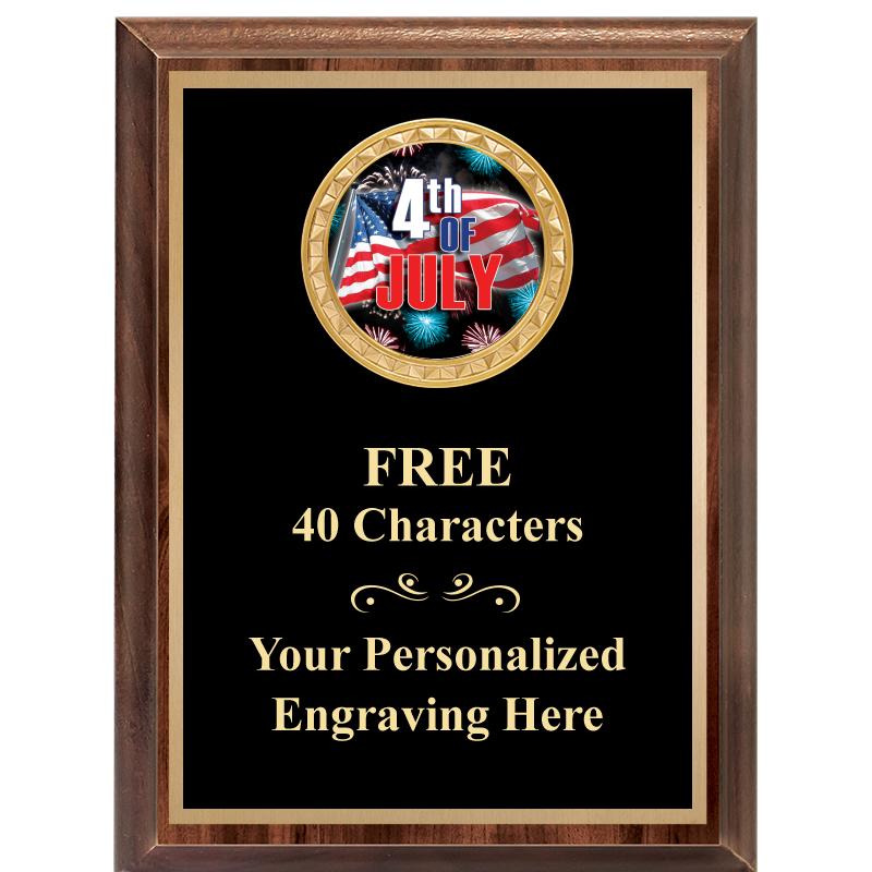 6X8 WOOD EXECUTIVE INSERT PLAQ