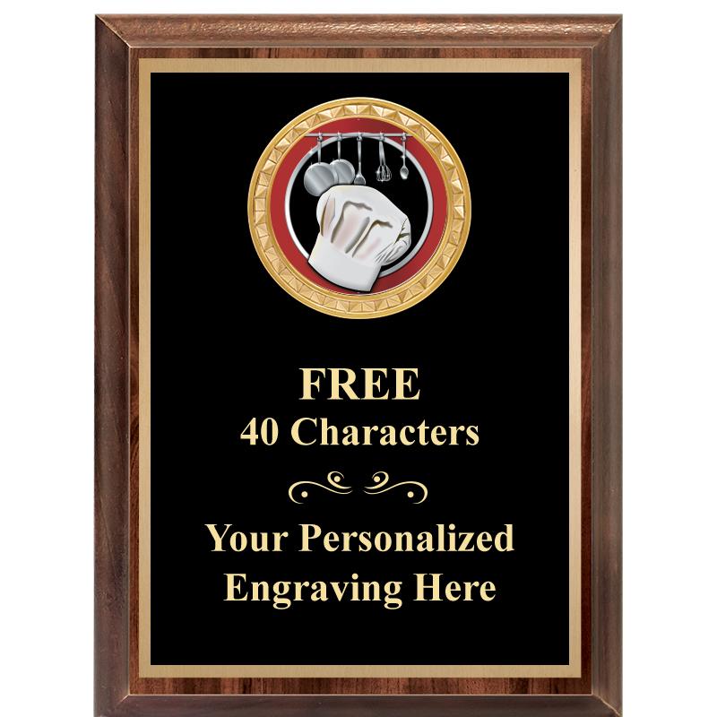 6X8 WOOD EXECUTIVE INSERT PLAQ