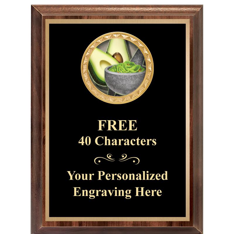 6X8 WOOD EXECUTIVE INSERT PLAQ