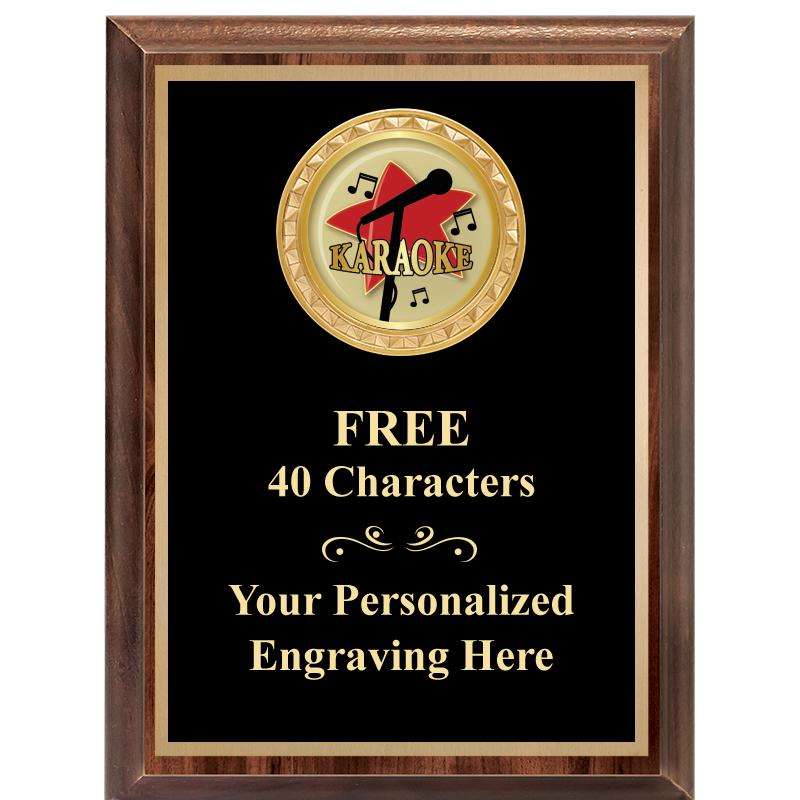 6X8 WOOD EXECUTIVE INSERT PLAQ