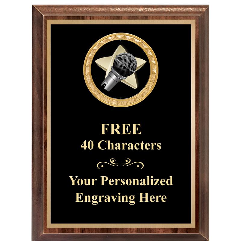 6X8 WOOD EXECUTIVE INSERT PLAQ