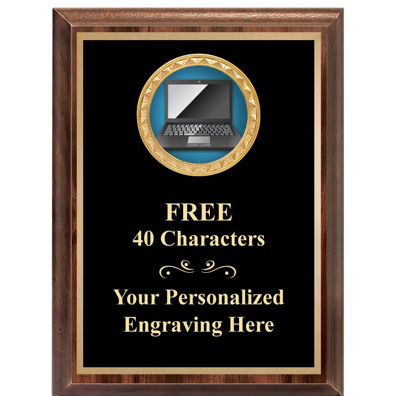 6X8 WOOD EXECUTIVE INSERT PLAQ