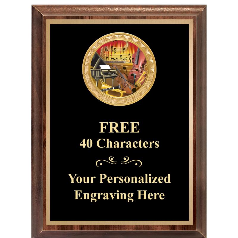 6X8 WOOD EXECUTIVE INSERT PLAQ