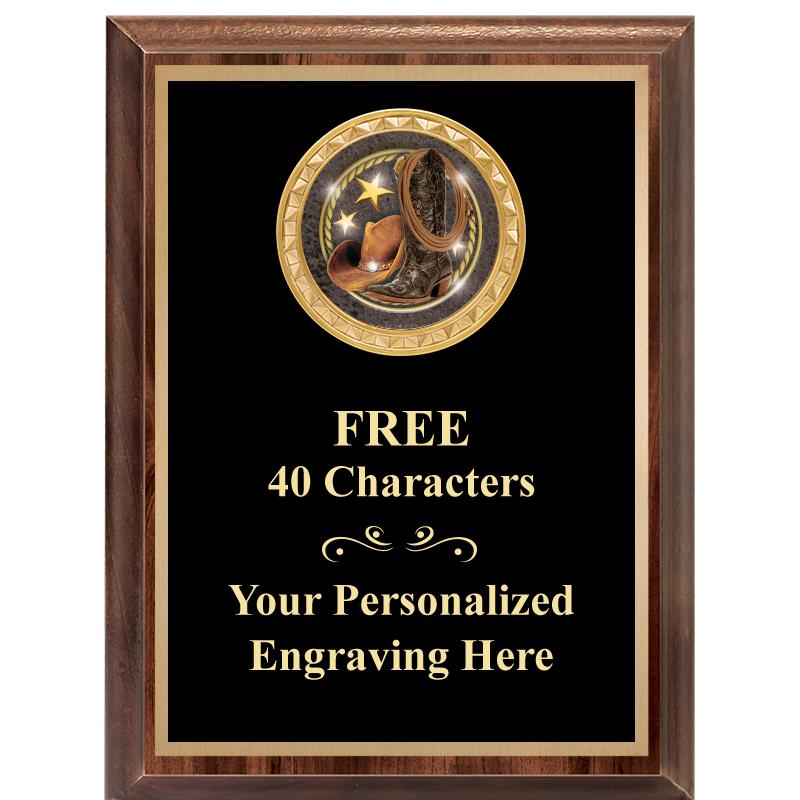 6X8 WOOD EXECUTIVE INSERT PLAQ