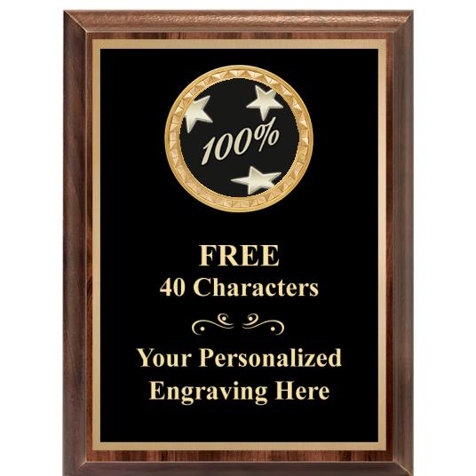 6X8 WOOD EXECUTIVE INSERT PLAQ