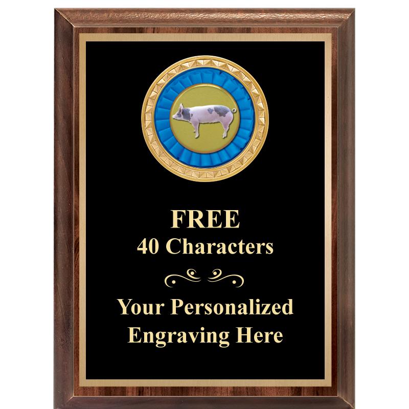 6X8 WOOD EXECUTIVE INSERT PLAQ