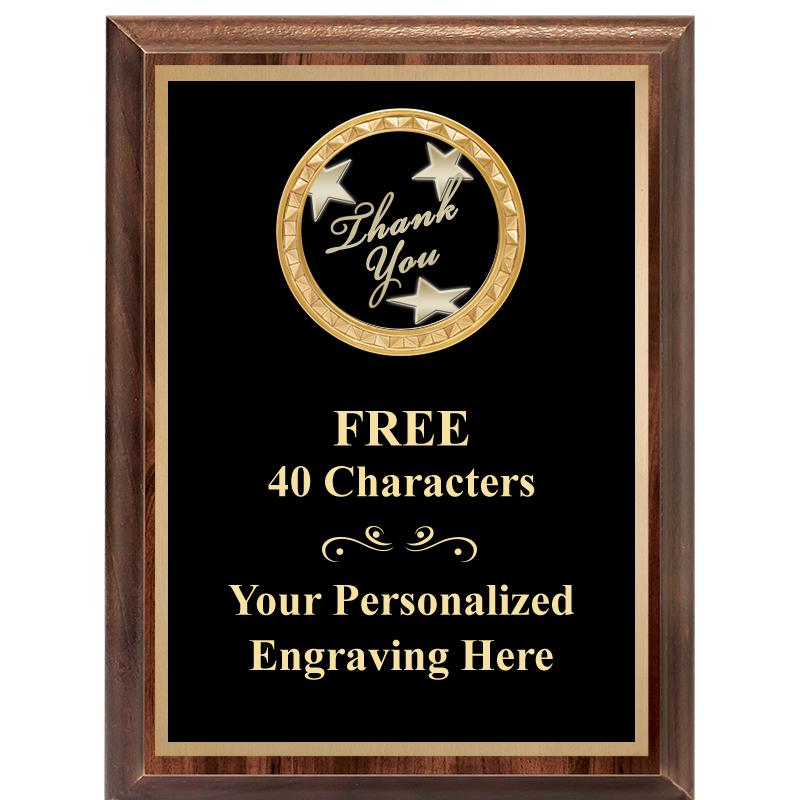 6X8 WOOD EXECUTIVE INSERT PLAQ