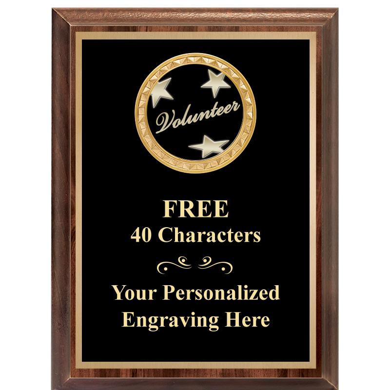 6X8 WOOD EXECUTIVE INSERT PLAQ