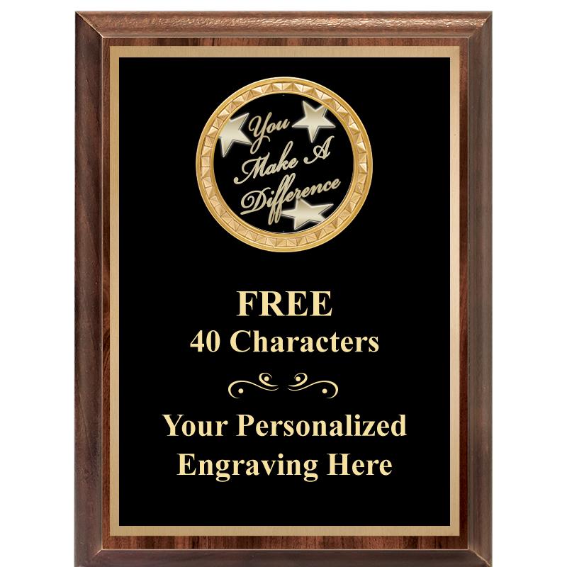 6X8 WOOD EXECUTIVE INSERT PLAQ