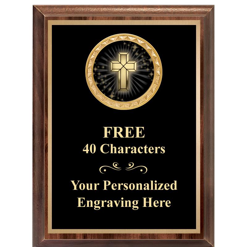 6X8 WOOD EXECUTIVE INSERT PLAQ