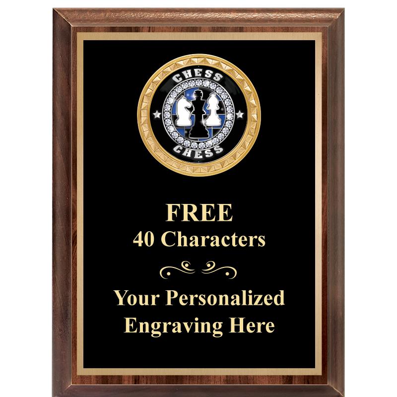 6X8 WOOD EXECUTIVE INSERT PLAQ