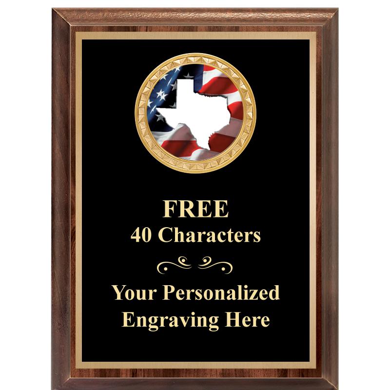 6X8 WOOD EXECUTIVE INSERT PLAQ