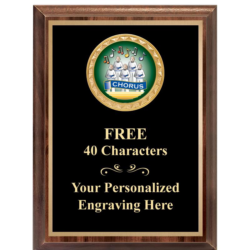 6X8 WOOD EXECUTIVE INSERT PLAQ