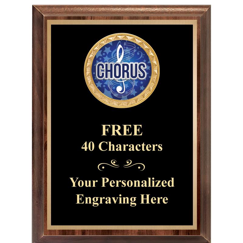 6X8 WOOD EXECUTIVE INSERT PLAQ