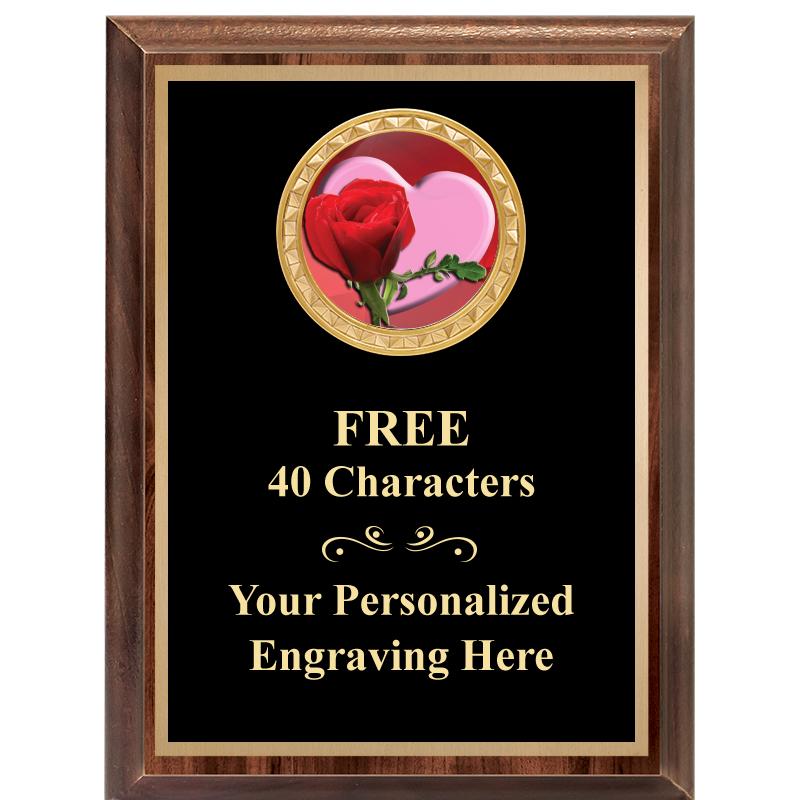 6X8 WOOD EXECUTIVE INSERT PLAQ