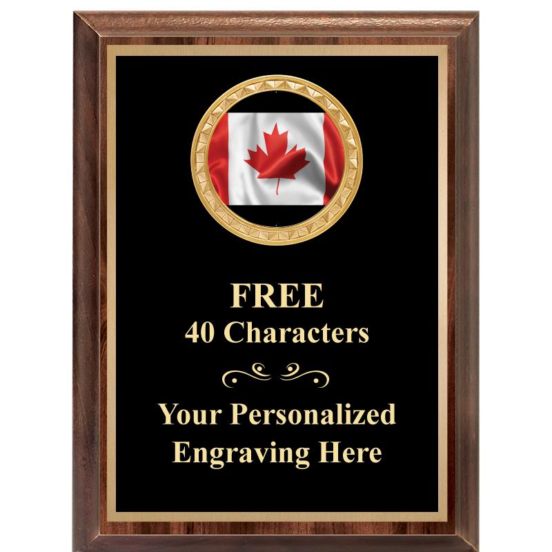 6X8 WOOD EXECUTIVE INSERT PLAQ