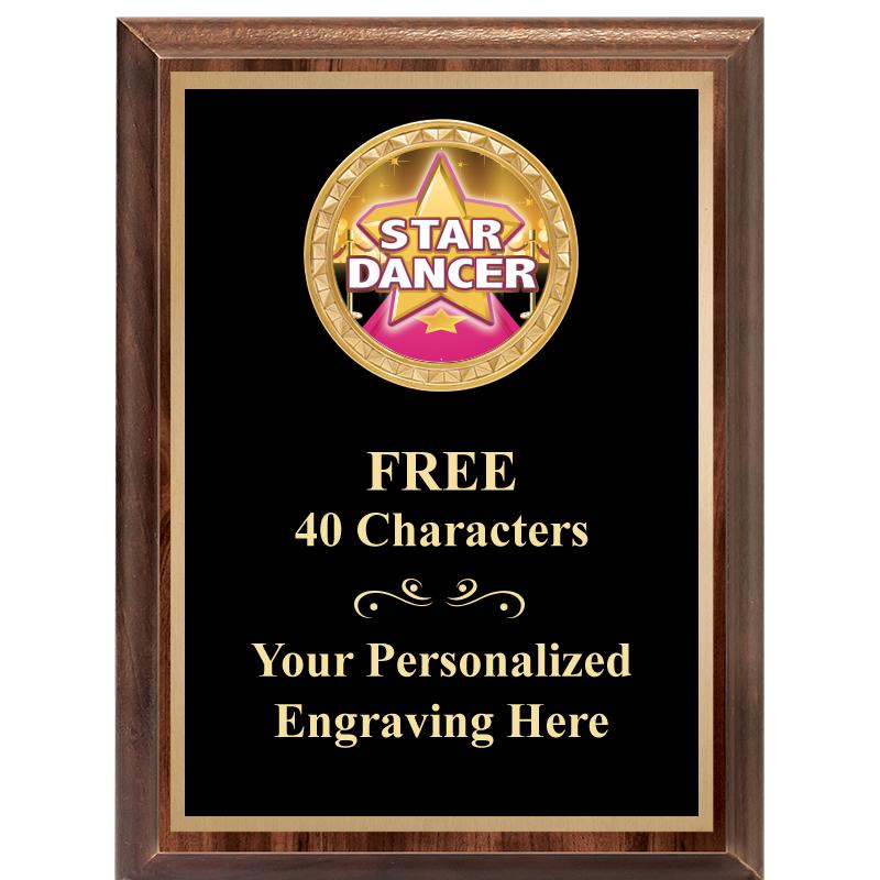 6X8 WOOD EXECUTIVE INSERT PLAQ