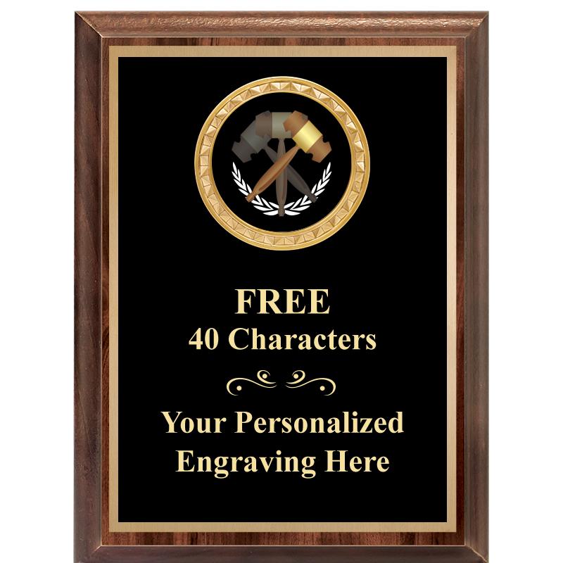 6X8 WOOD EXECUTIVE INSERT PLAQ