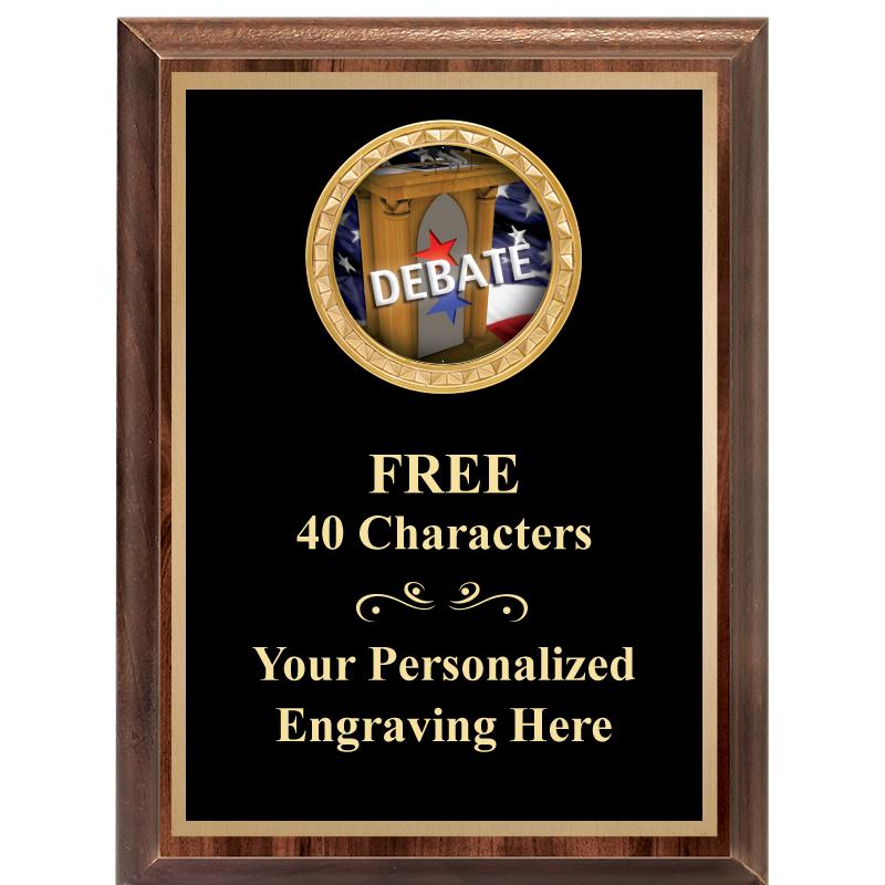 6X8 WOOD EXECUTIVE INSERT PLAQ