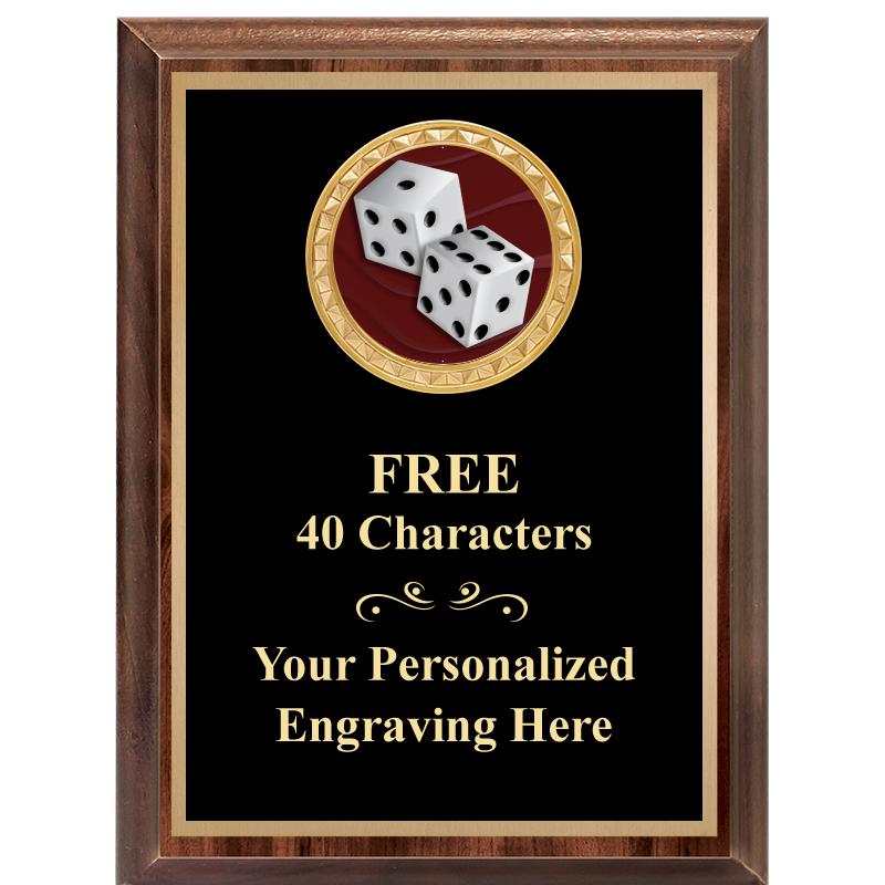 6X8 WOOD EXECUTIVE INSERT PLAQ