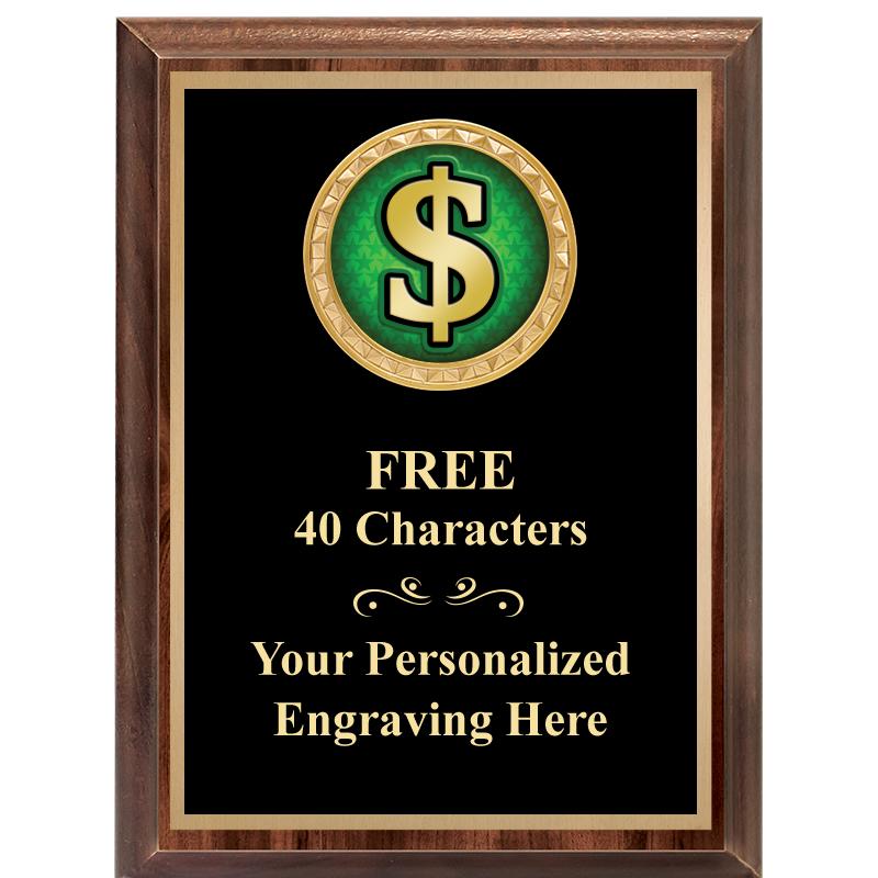 6X8 WOOD EXECUTIVE INSERT PLAQ