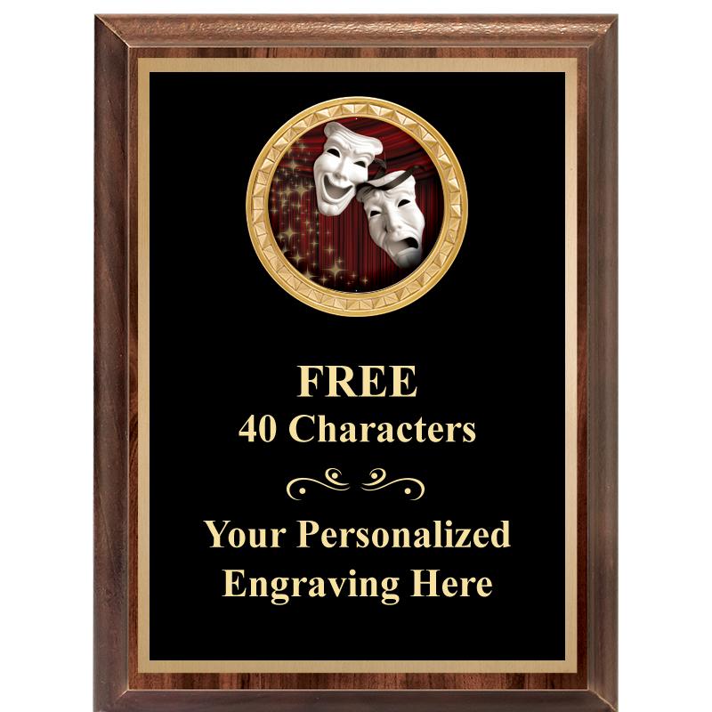 6X8 WOOD EXECUTIVE INSERT PLAQ