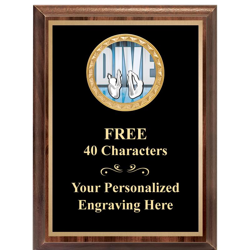 6X8 WOOD EXECUTIVE INSERT PLAQ