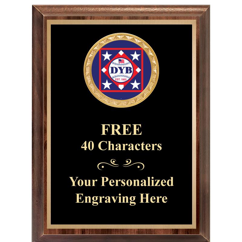 6X8 WOOD EXECUTIVE INSERT PLAQ