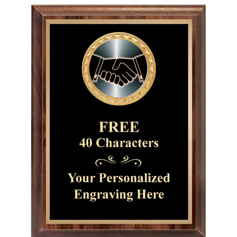 6X8 WOOD EXECUTIVE INSERT PLAQ